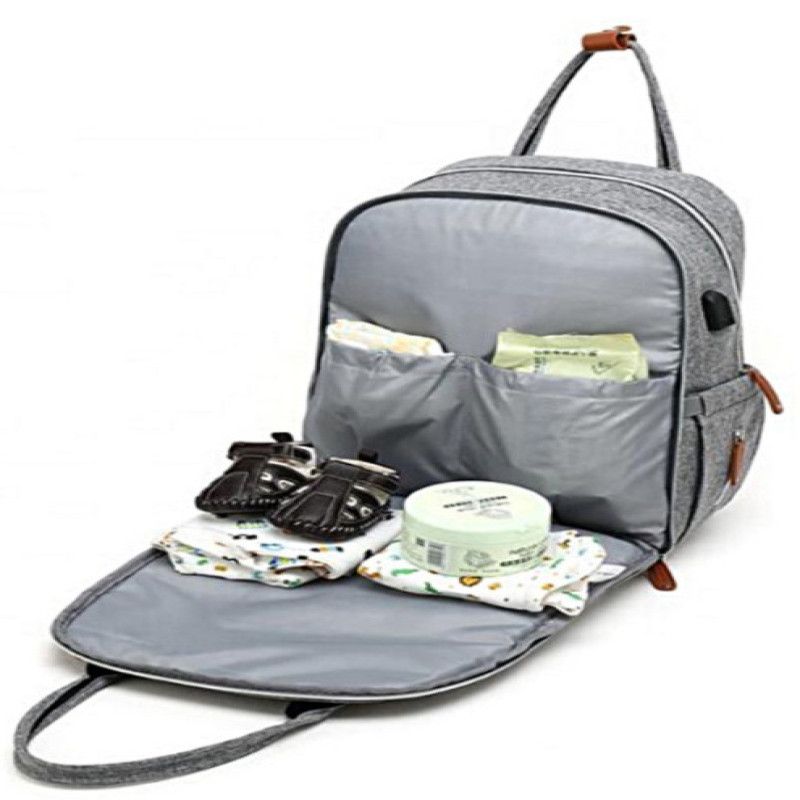 Multi Functional Large Capacity Diaper Bag Backpack Two Stroller Straps Padded laptop pocket